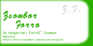 zsombor forro business card