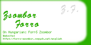 zsombor forro business card